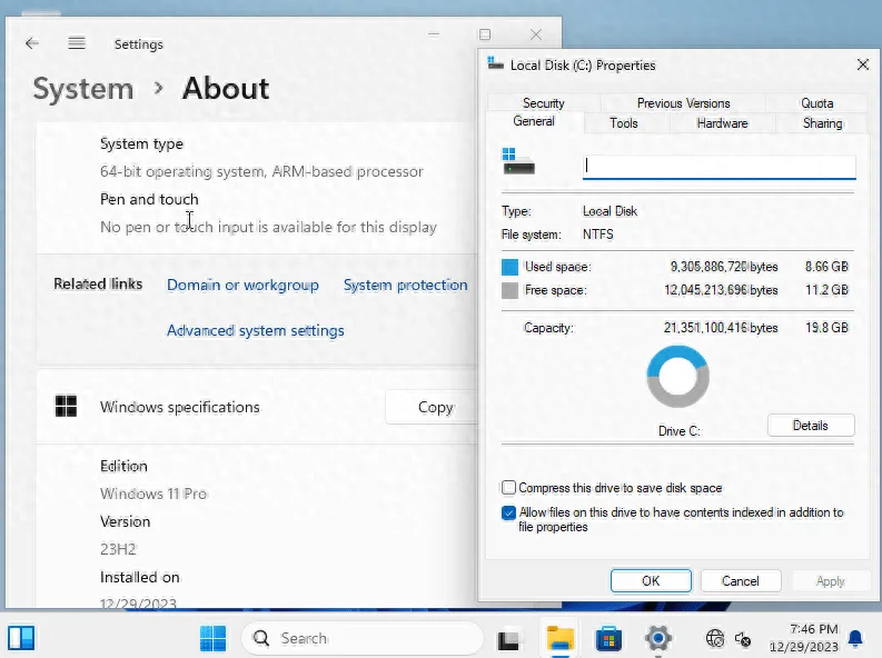 适用于ARM64的第三方ARM Windows11 Tiny11内核已发布，性能更强磁盘占用空间更小-1