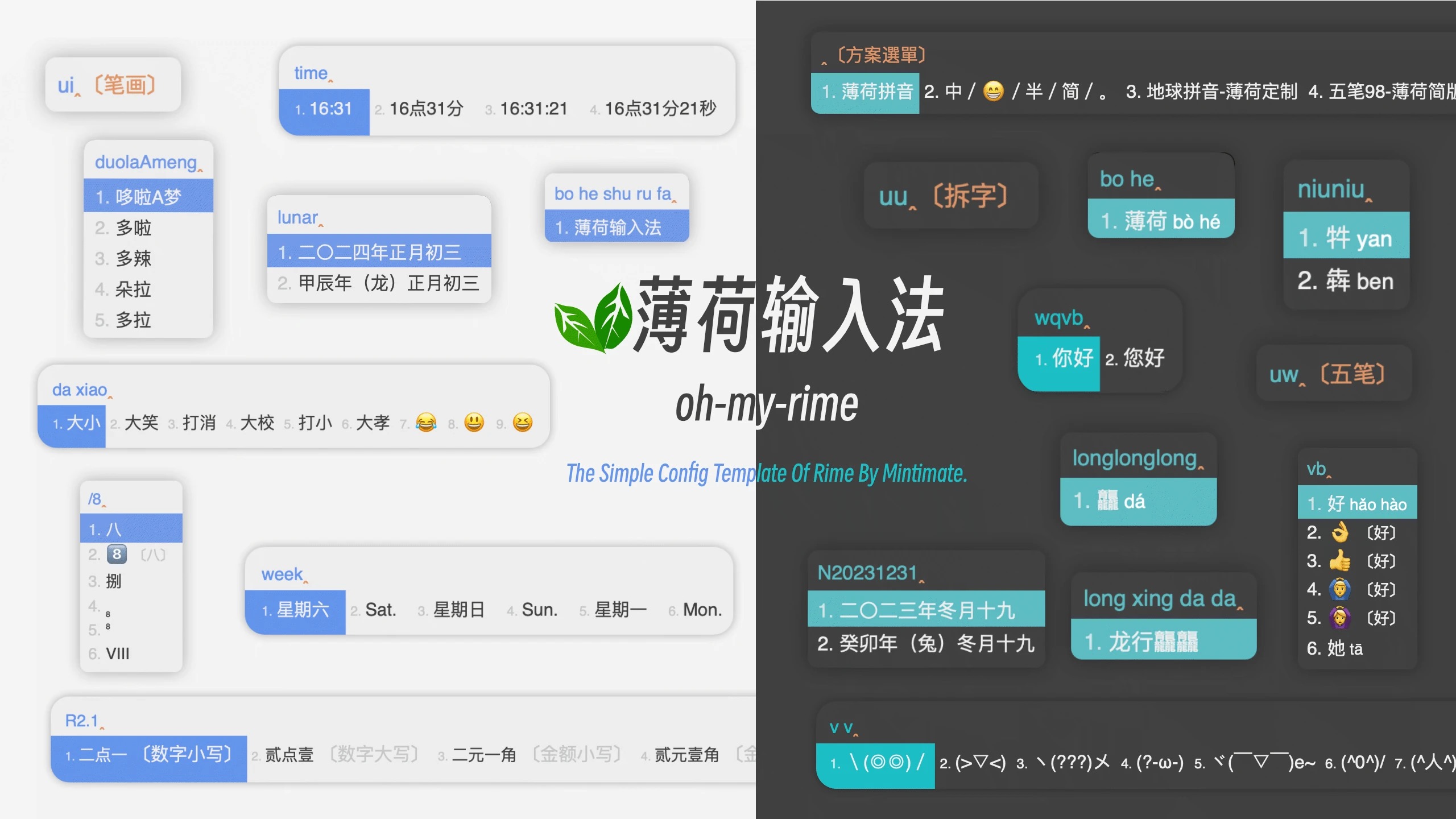 值得推荐的Rime输入法皮：薄荷输入法（oh-my-rime） - 软件交流银魂 - 科技改变生活 - 万事屋 | 生活·动漫·娱乐综合社区-银魂同好聚集地