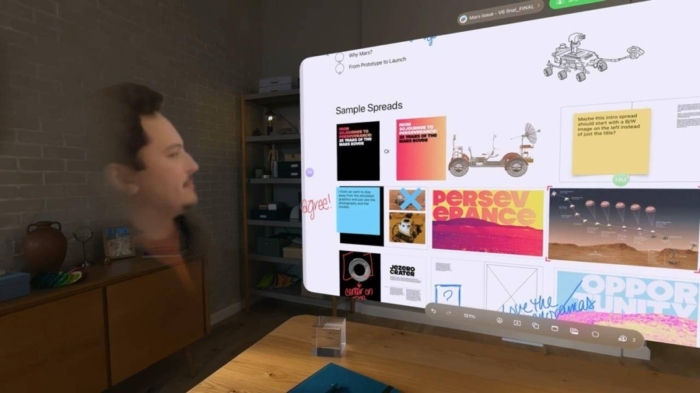 苹果Spatial Persona初体验：支持5人沉浸式虚拟聊天、看视频 - 万事屋