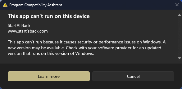 图片[3] - 微软正在阻止装有StartAllBack的系统进行Windows 11版本升级 - 万事屋