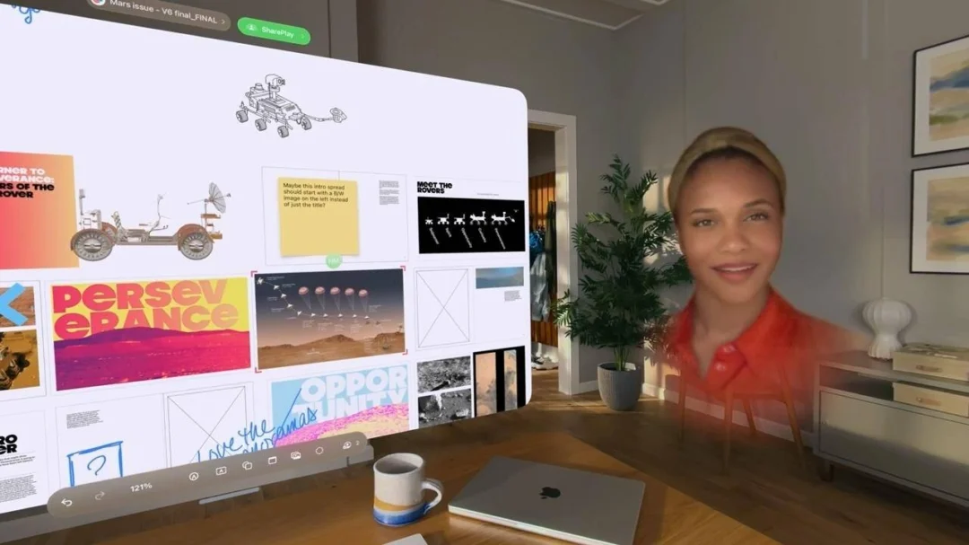 苹果Spatial Persona初体验：支持5人沉浸式虚拟聊天、看视频-1