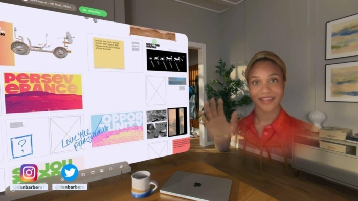 苹果Spatial Persona初体验：支持5人沉浸式虚拟聊天、看视频 - 万事屋