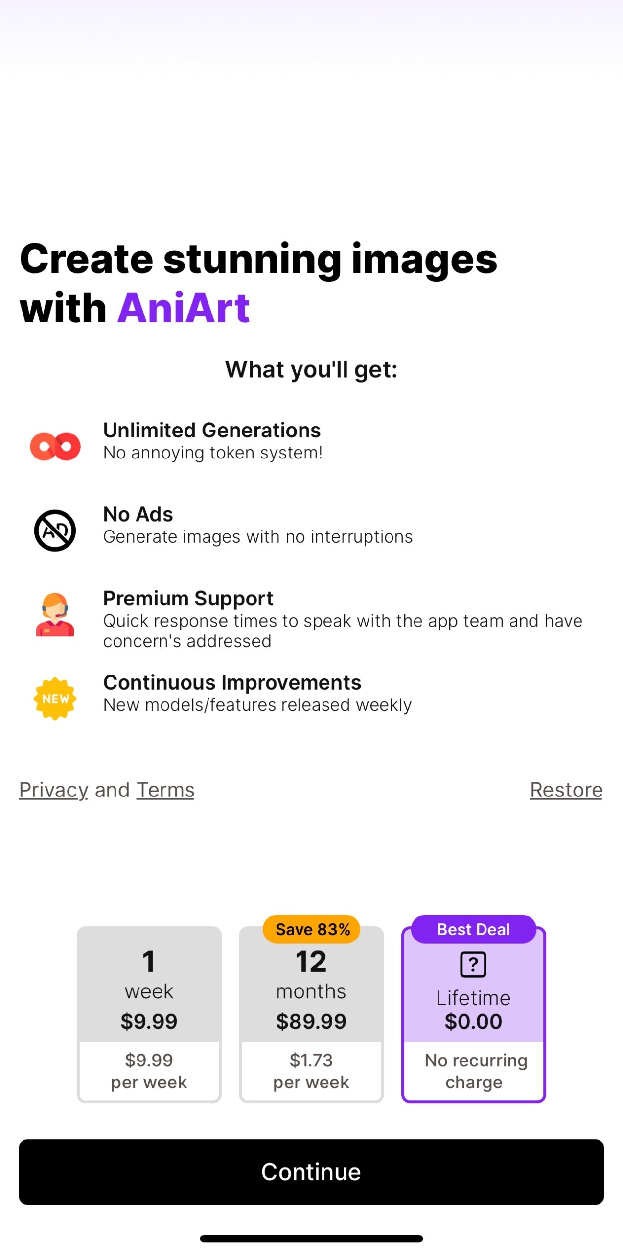 价值598元的【Anime AI Art Generator: AniArt】正在iOS限免中！ - 万事屋 | 生活·动漫·娱乐综合社区-银魂同好聚集地