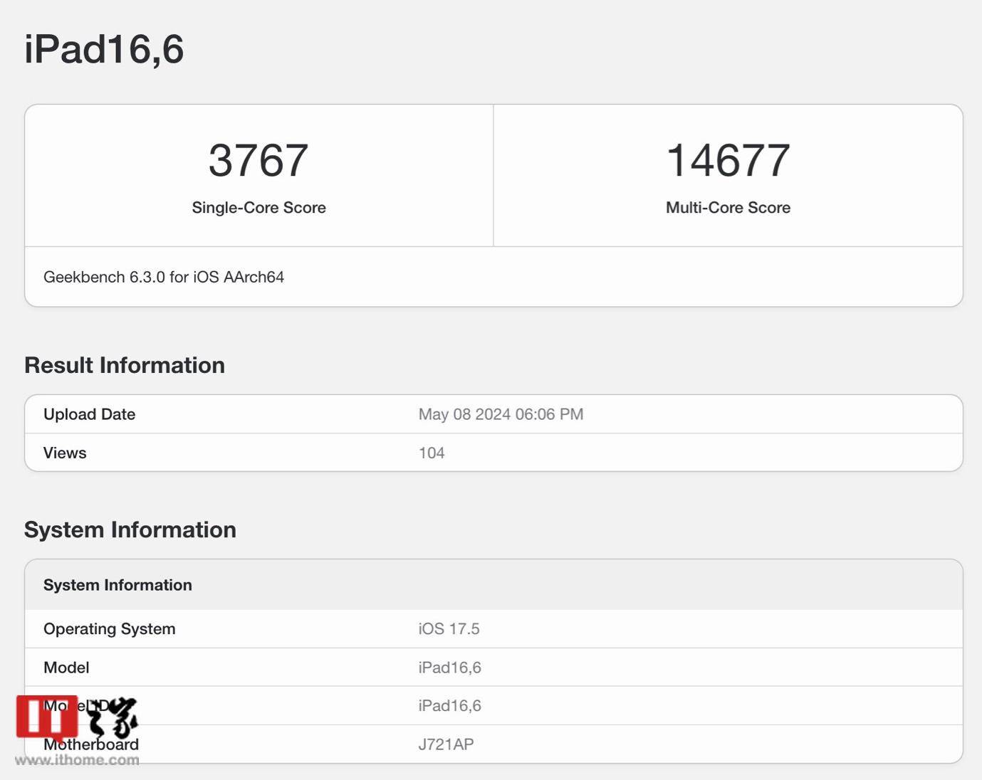 苹果M4款iPad Pro跑分出炉：GB6单核3767分，多核14677分 - 万事屋 | 生活·动漫·娱乐综合社区-银魂同好聚集地