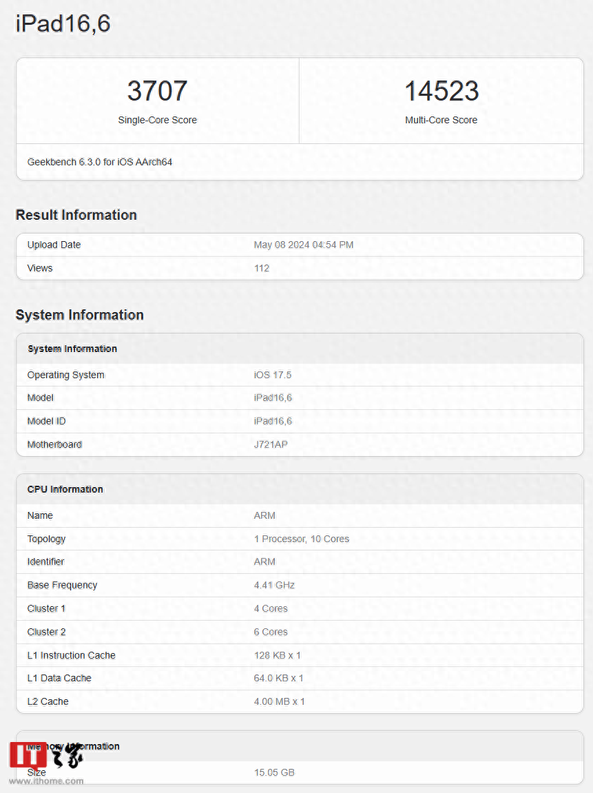 苹果M4款iPad Pro跑分出炉：GB6单核3767分，多核14677分 - 万事屋 - Apple银魂 - 科技改变生活 - 万事屋