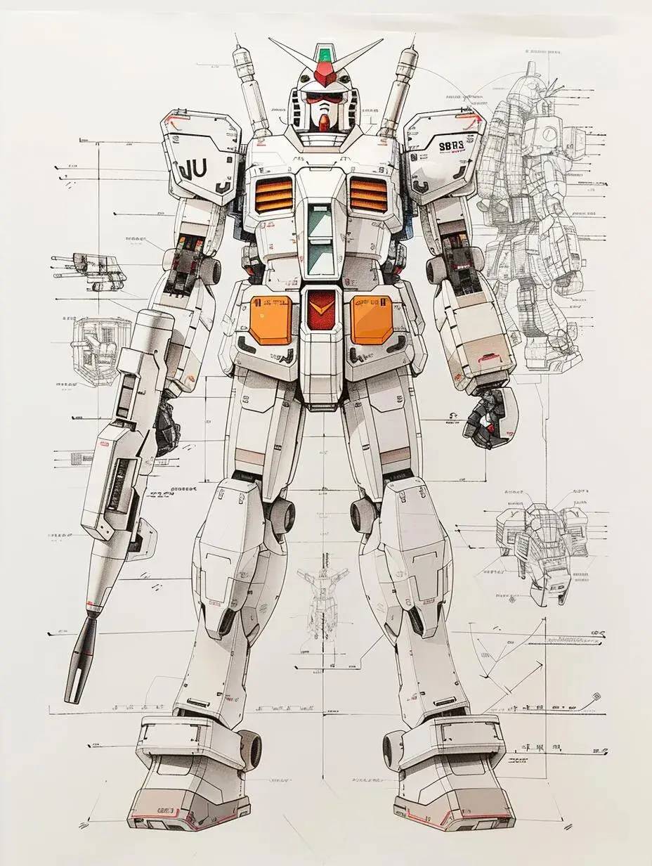 机动战士高达RX-78-2的设计图-1