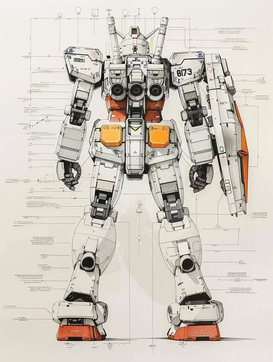 机动战士高达RX-78-2的设计图 - 万事屋 | 生活·动漫·娱乐综合社区-银魂同好聚集地