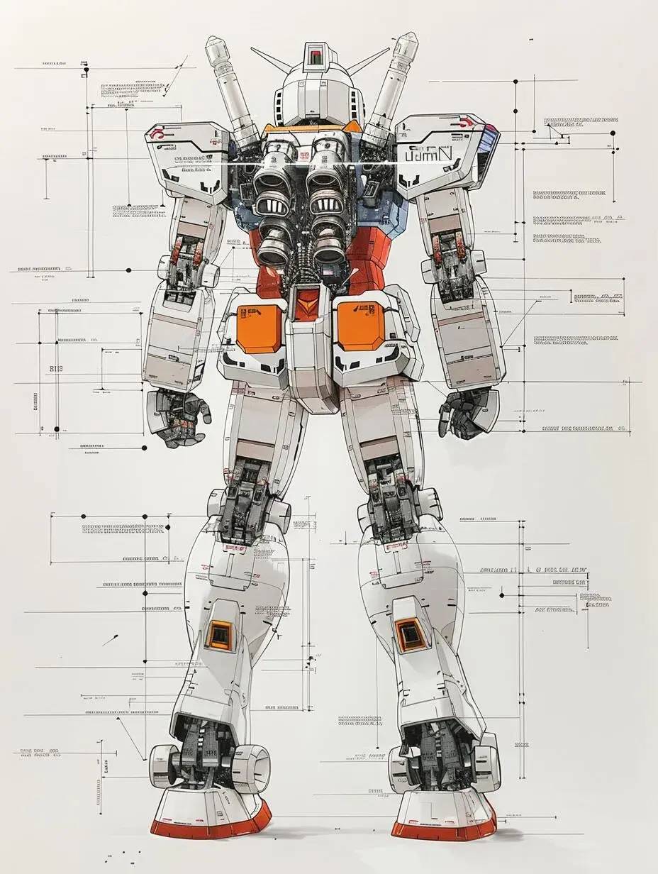 机动战士高达RX-78-2的设计图-1