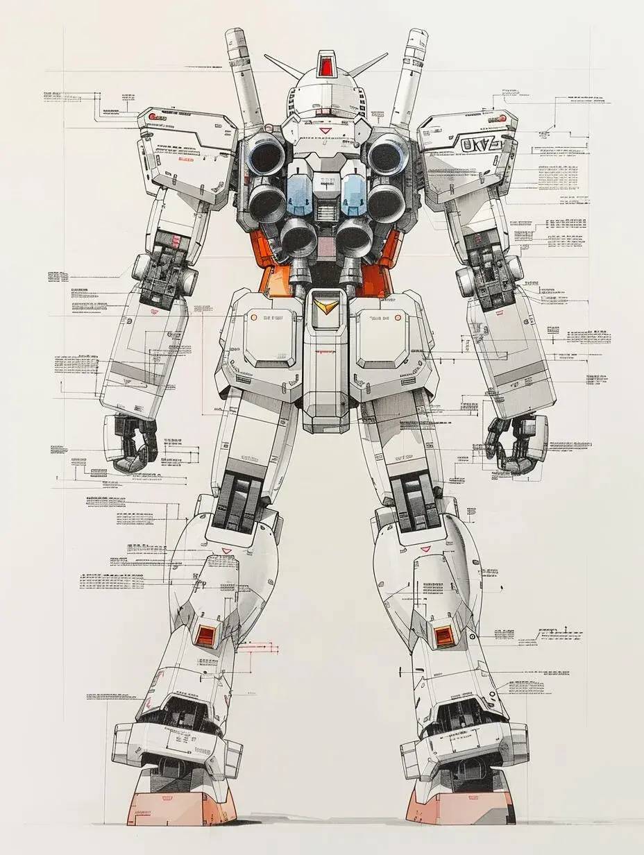 机动战士高达RX-78-2的设计图 - 万事屋 | 生活·动漫·娱乐综合社区-银魂同好聚集地