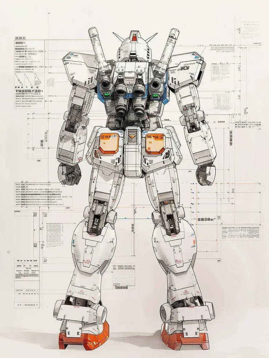 机动战士高达RX-78-2的设计图-1