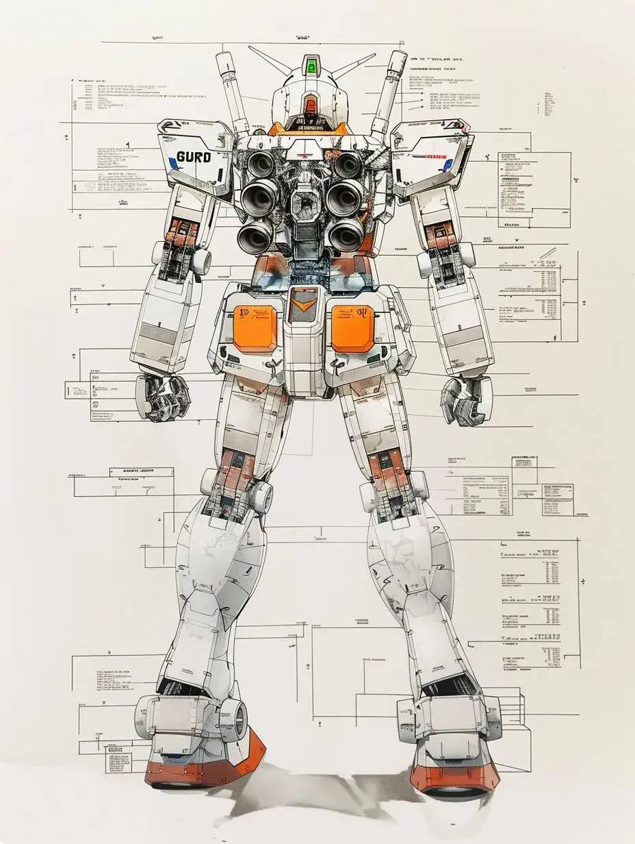 机动战士高达RX-78-2的设计图-1