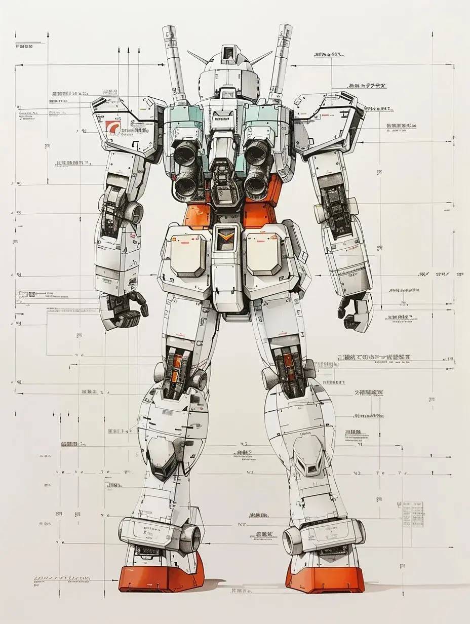 机动战士高达RX-78-2的设计图-1