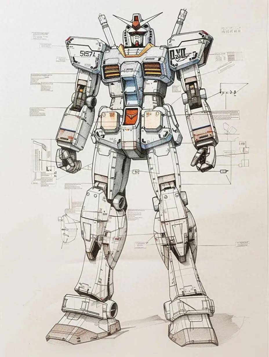 机动战士高达RX-78-2的设计图 - 动漫时代银魂 - 娱乐腐坏生活 - 万事屋 | 生活·动漫·娱乐综合社区-银魂同好聚集地