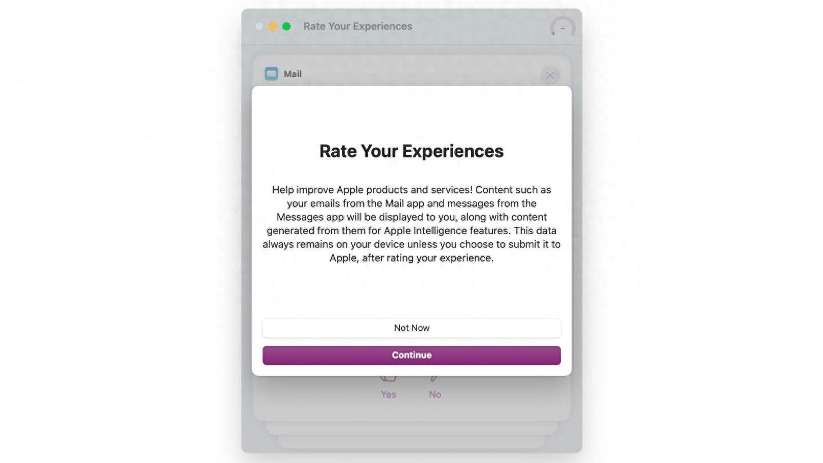 Apple Intelligence测试版用户受邀为”体验评分”并赢取积分 - 万事屋 | 生活·动漫·娱乐综合社区-银魂同好聚集地