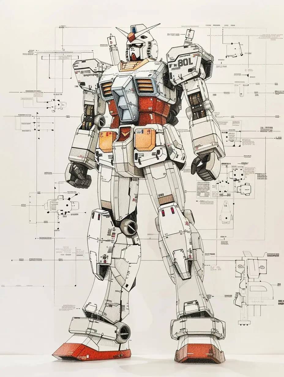 机动战士高达RX-78-2的设计图 - 万事屋 | 生活·动漫·娱乐综合社区-银魂同好聚集地