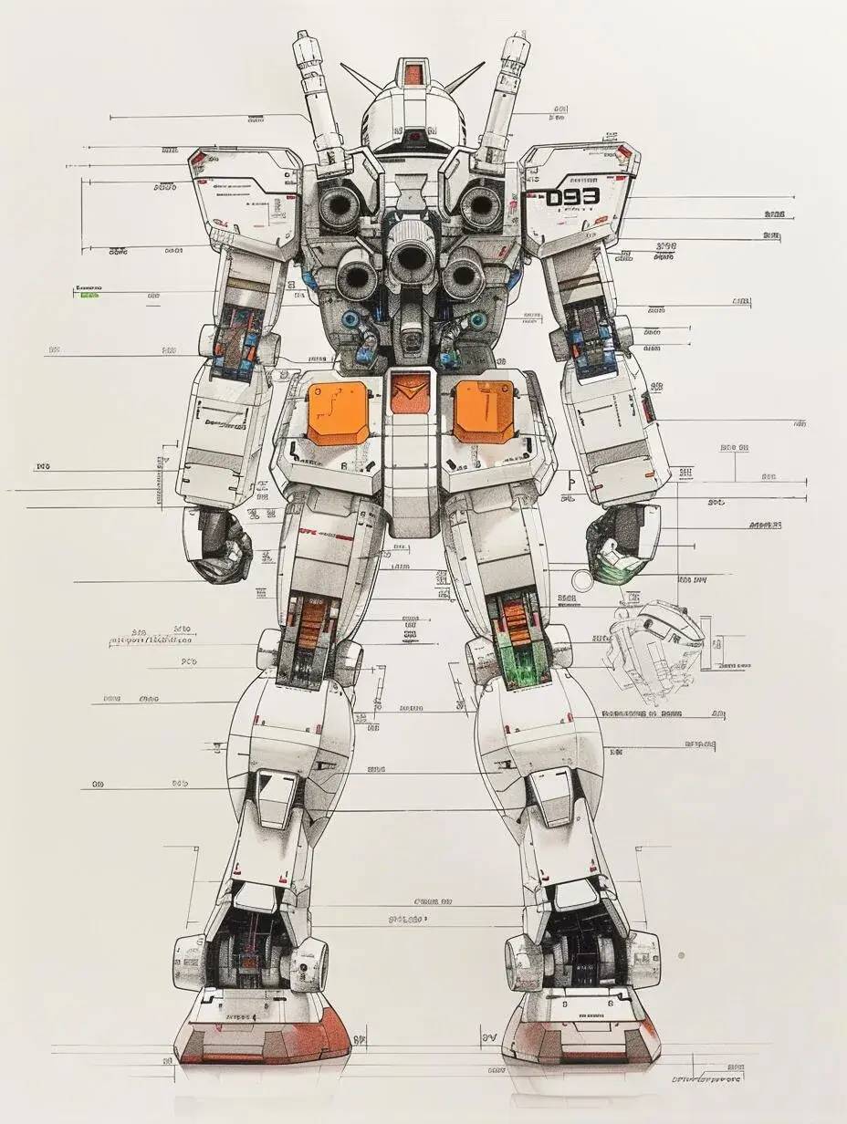 机动战士高达RX-78-2的设计图-1