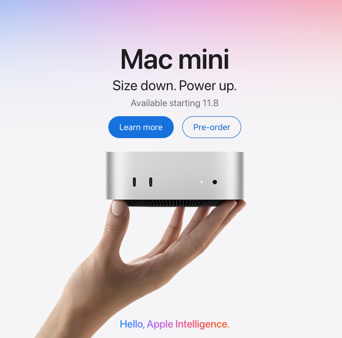 苹果居然真的在今天发布了M4的Mac Mini - Apple银魂 - 科技改变生活 - 万事屋 | 生活·动漫·娱乐综合社区-银魂同好聚集地