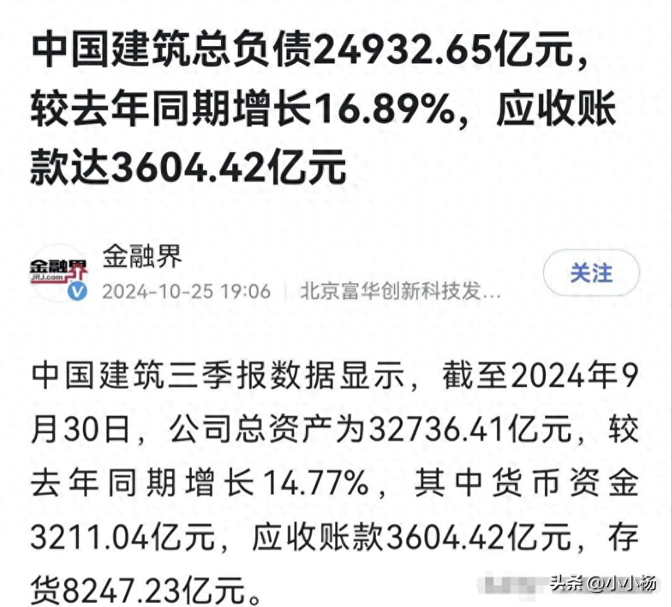 网传中建总负债约2.5兆，应收账款只有3604亿？ - 生活银魂 - 大众生活 - 万事屋 | 生活·动漫·娱乐综合社区-银魂同好聚集地
