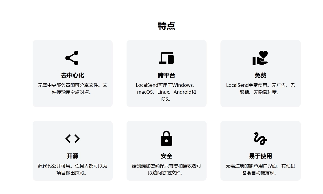 多平台局域网文件互传好工具,免费的那种:LocalSend