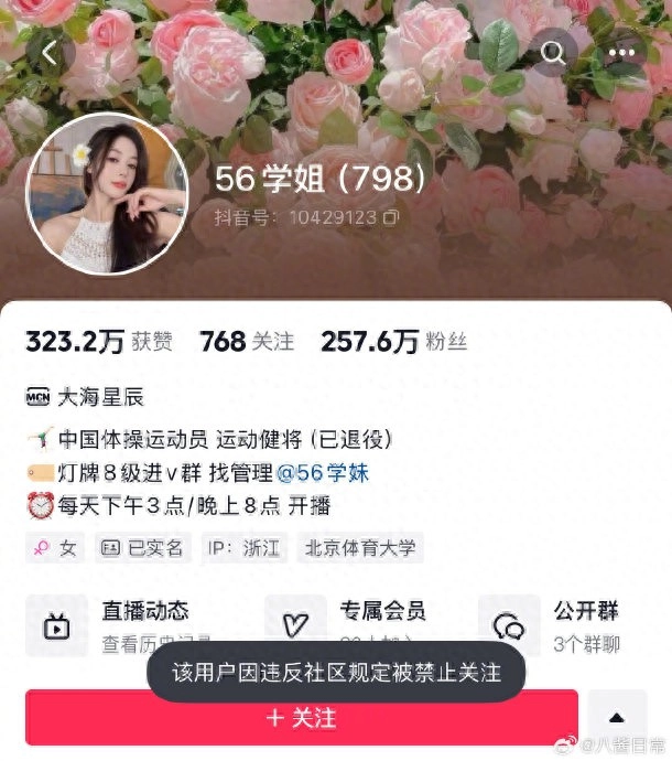 原来前几天吴柳芳的账号被禁止关注了 - 生活银魂 - 大众生活 - 万事屋 | 生活·动漫·娱乐综合社区-银魂同好聚集地