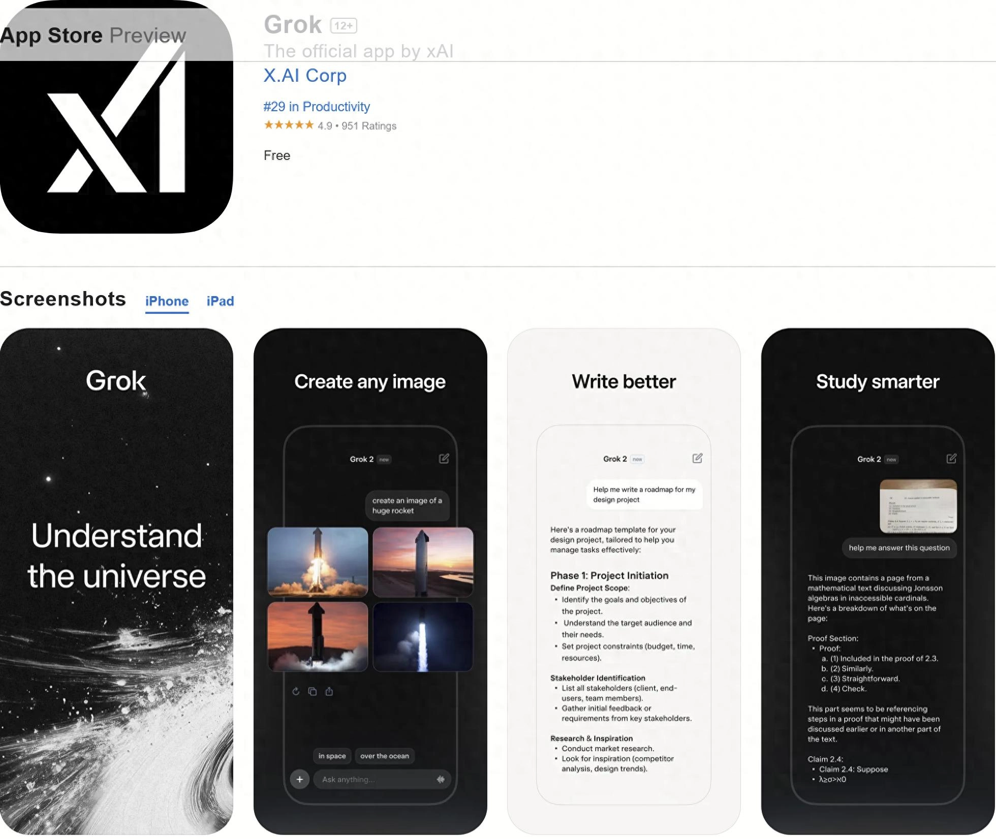 xAI 正在为其 Grok 聊天机器人测试一款独立的 iOS 应用程序