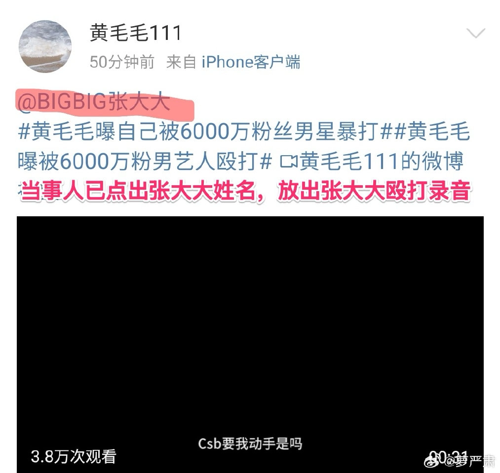 网传张大大被指暴力殴打工作人员 - 万事屋 | 生活·动漫·娱乐综合社区-银魂同好聚集地