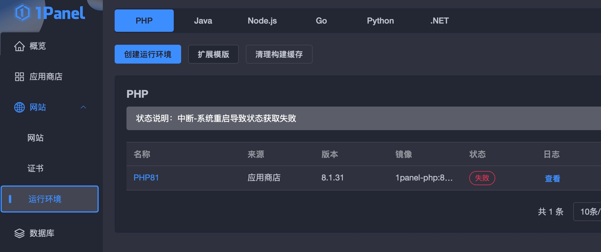 好家伙，我想支持1Panel，偏偏人家不爱我