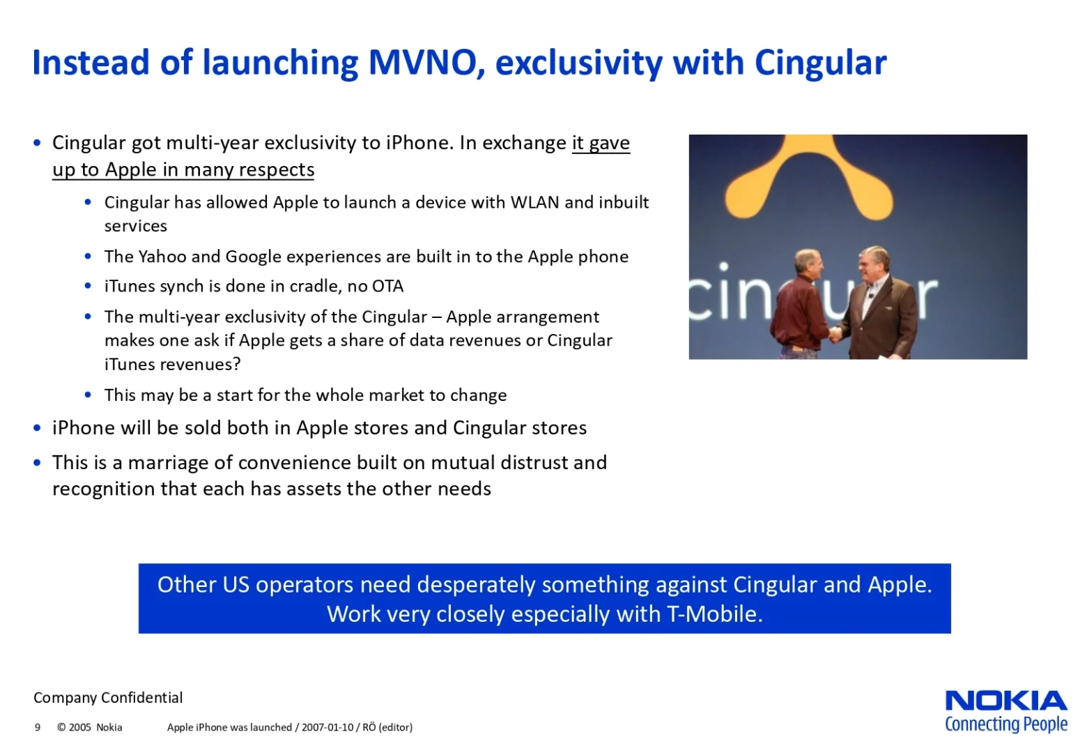 外网上在疯传一份诺基亚2007年时的内部PPT