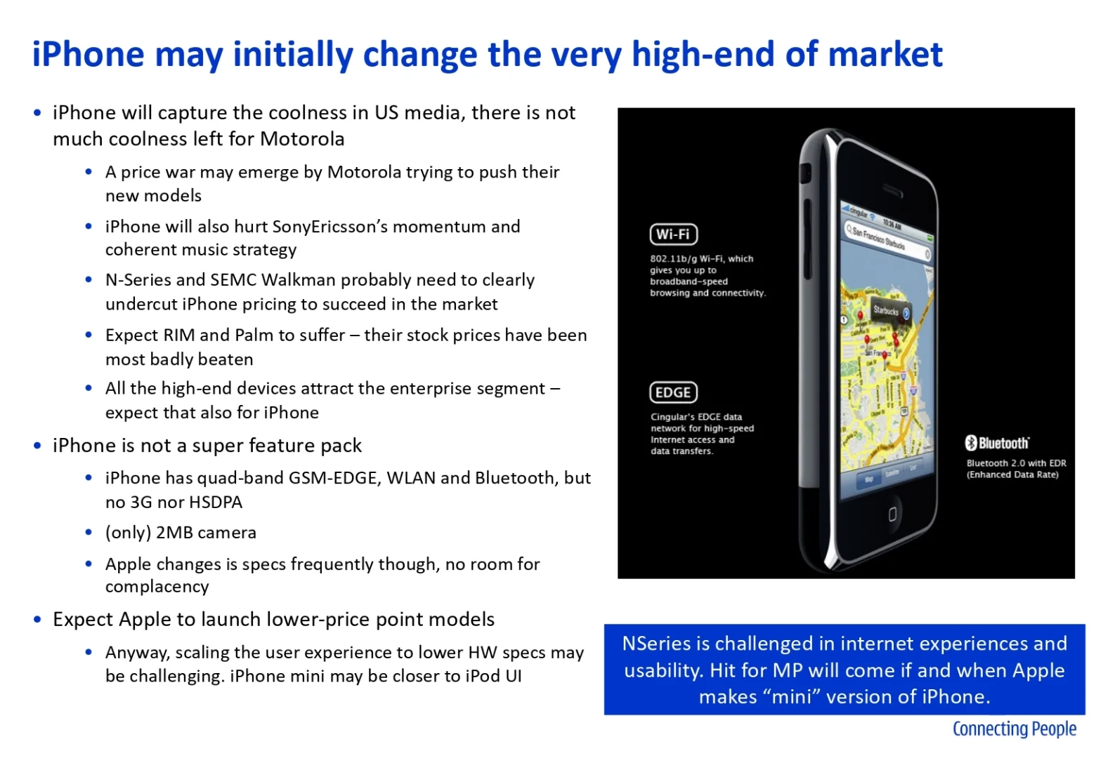外网上在疯传一份诺基亚2007年时的内部PPT