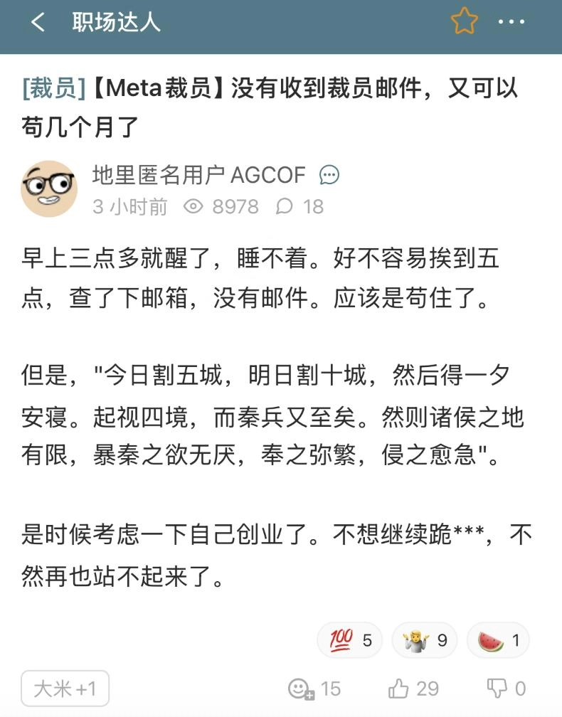 Meta开启惨烈裁员模式,凌晨5点通知走人,太吓人了