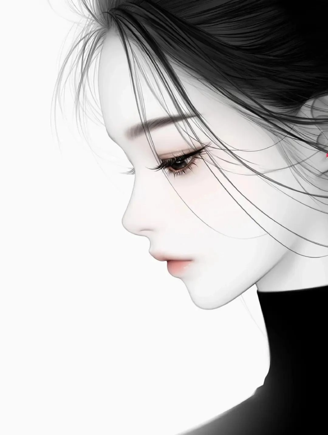 红唇清眸的高清妹子壁纸