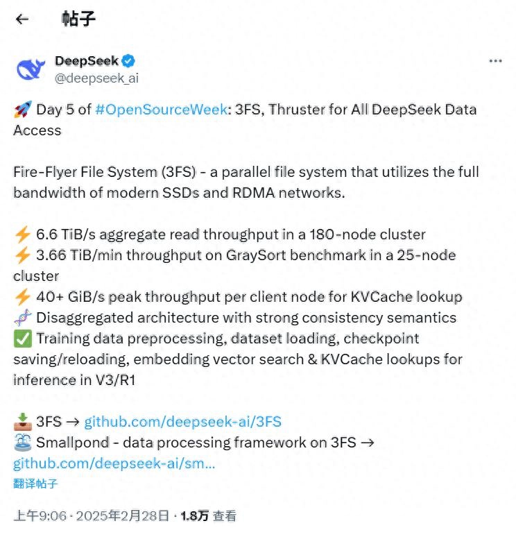 DeepSeek宣布开源3FS，所有Deepseek数据访问的助推器 - 技术宅银魂 - 科技改变生活 - 万事屋 | 生活·动漫·娱乐综合社区-银魂同好聚集地