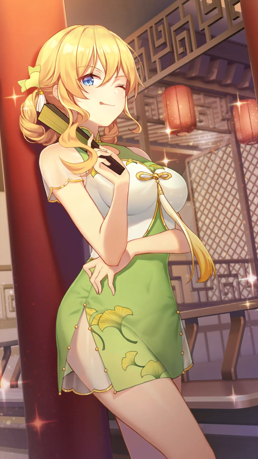 二次元旗袍少女壁纸分享，竖屏的那种