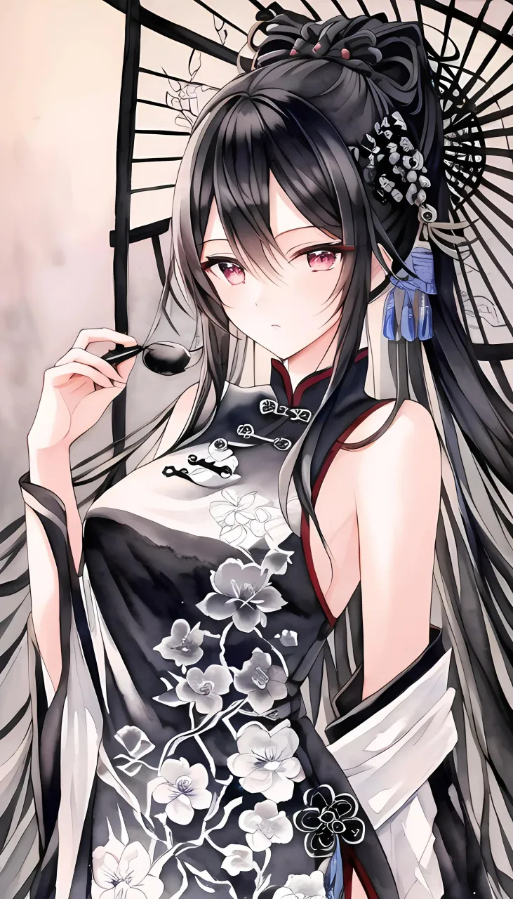 二次元旗袍少女壁纸分享，竖屏的那种 - 万事屋 | 生活·动漫·娱乐综合社区-银魂同好聚集地