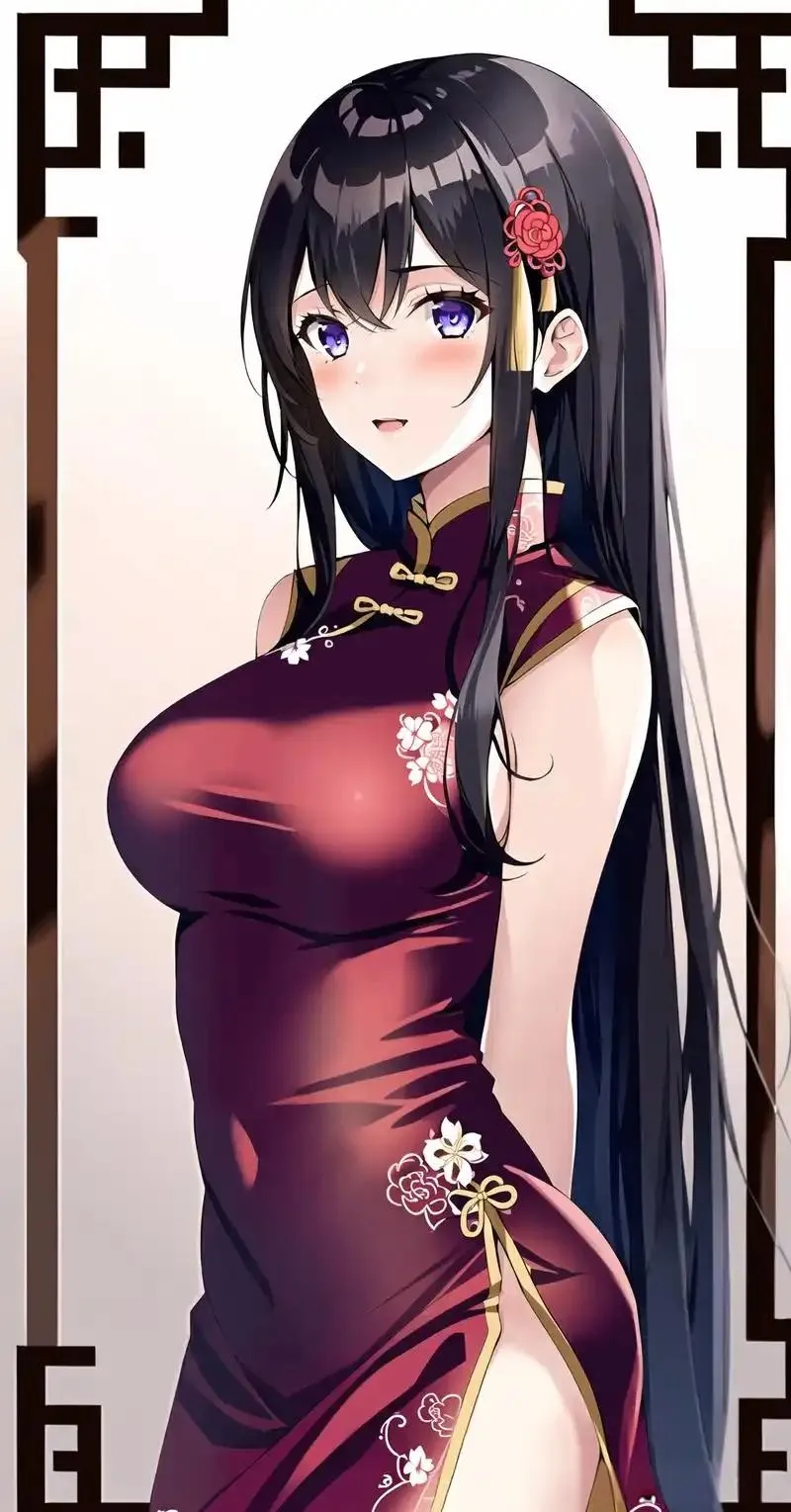 二次元旗袍少女壁纸分享，竖屏的那种