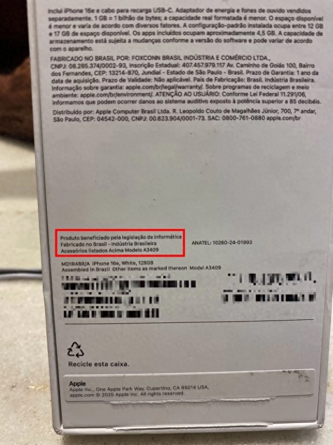 富士康开始在巴西组装iPhone 16e 包装盒图像已经出现 - 万事屋 | 生活·动漫·娱乐综合社区-银魂同好聚集地