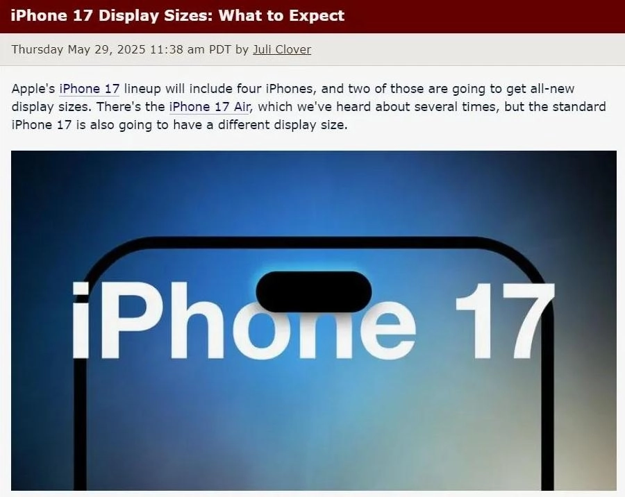 iPhone 17 再次确认，6.27 英寸！史诗级更新来了！ - 万事屋 | 生活·动漫·娱乐综合社区-银魂同好聚集地
