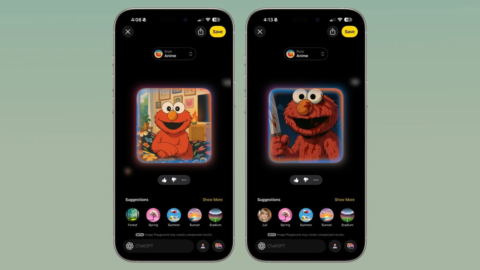 iOS 26中的Image Playground集成ChatGPT 可呈现动漫风格图像