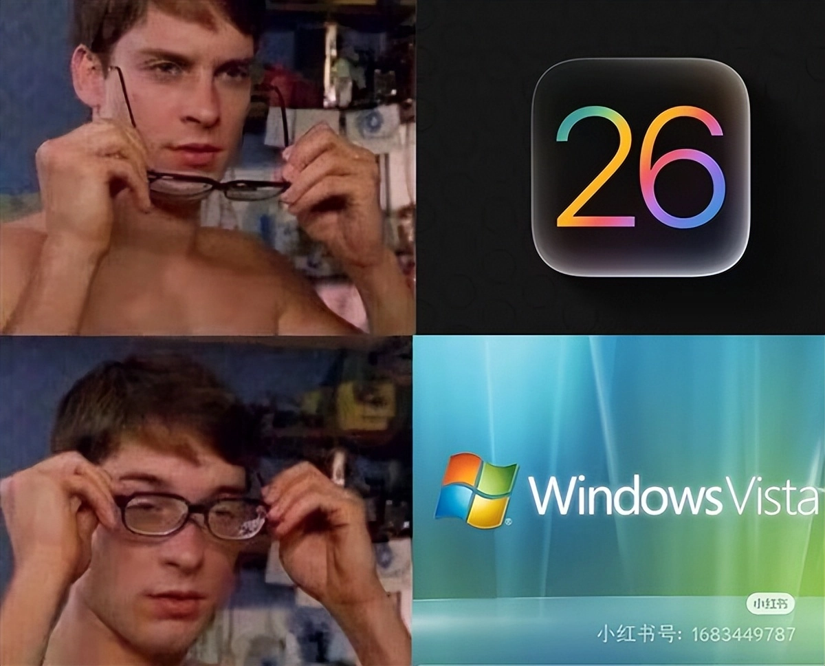 老外吐槽macOS 26液态玻璃神似Windows Vista
