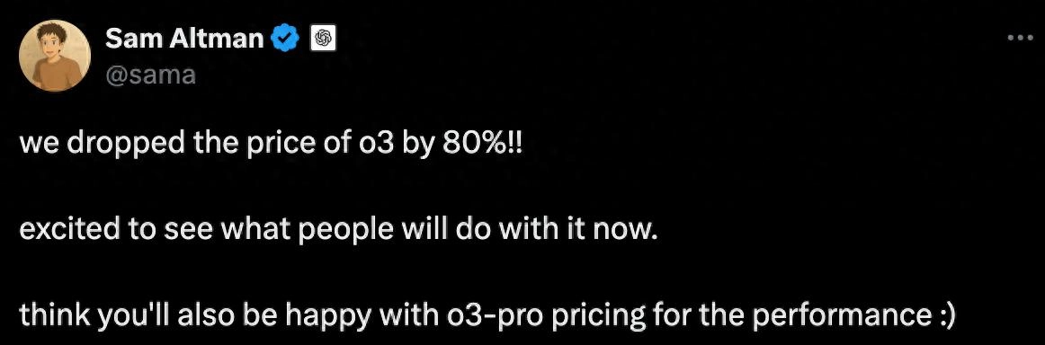 OpenAI将o3模型价格下调80% 直接挑战Gemini 2.5 Pro - 万事屋 | 生活·动漫·娱乐综合社区-银魂同好聚集地