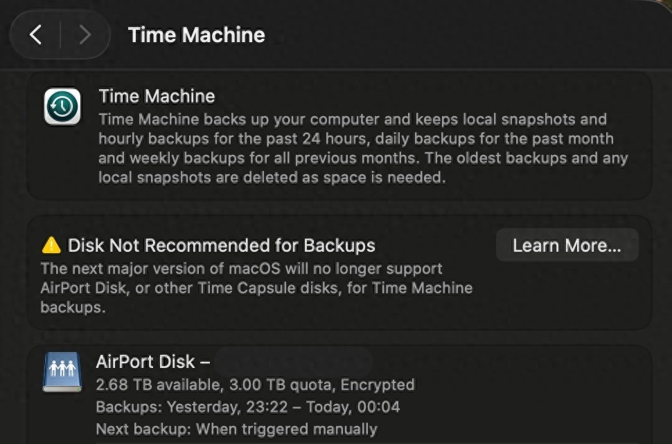 苹果Time Machine的Time Capsule支持将于macOS 27彻底终止 - Apple银魂 - 科技改变生活 - 万事屋 | 生活·动漫·娱乐综合社区-银魂同好聚集地