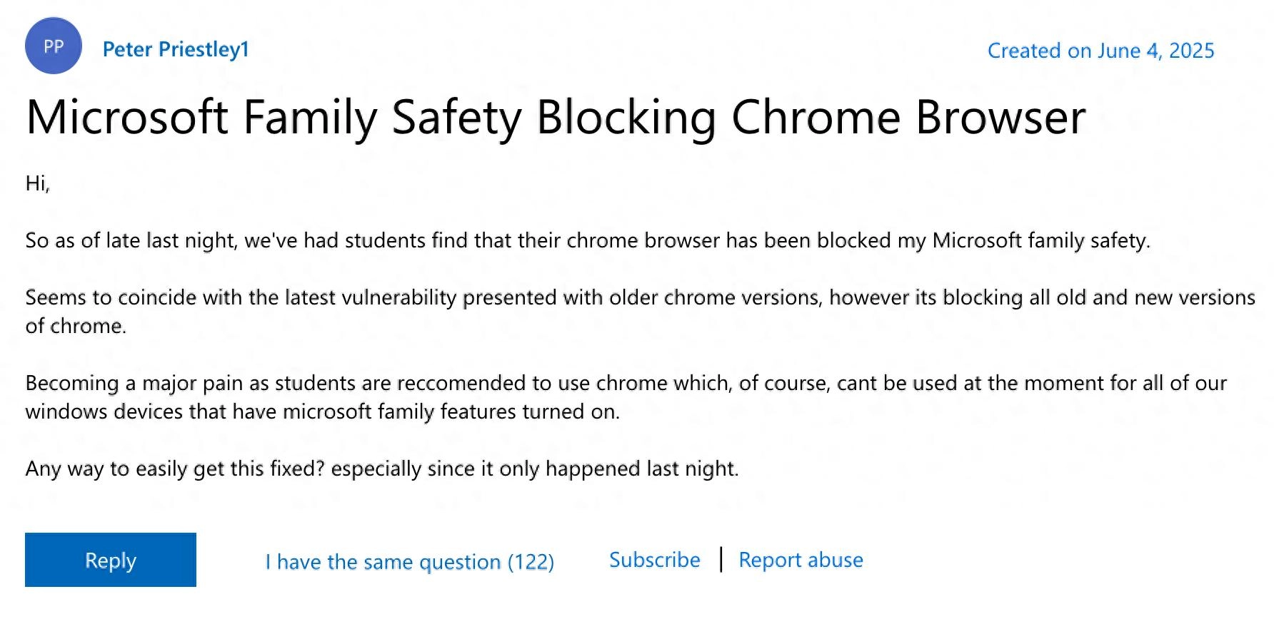 微软家庭安全功能阻止了Google Chrome的运行 - 万事屋 | 生活·动漫·娱乐综合社区-银魂同好聚集地
