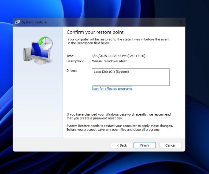 微软确认 Windows 11 24H2 系统还原点将在 60 天后过期