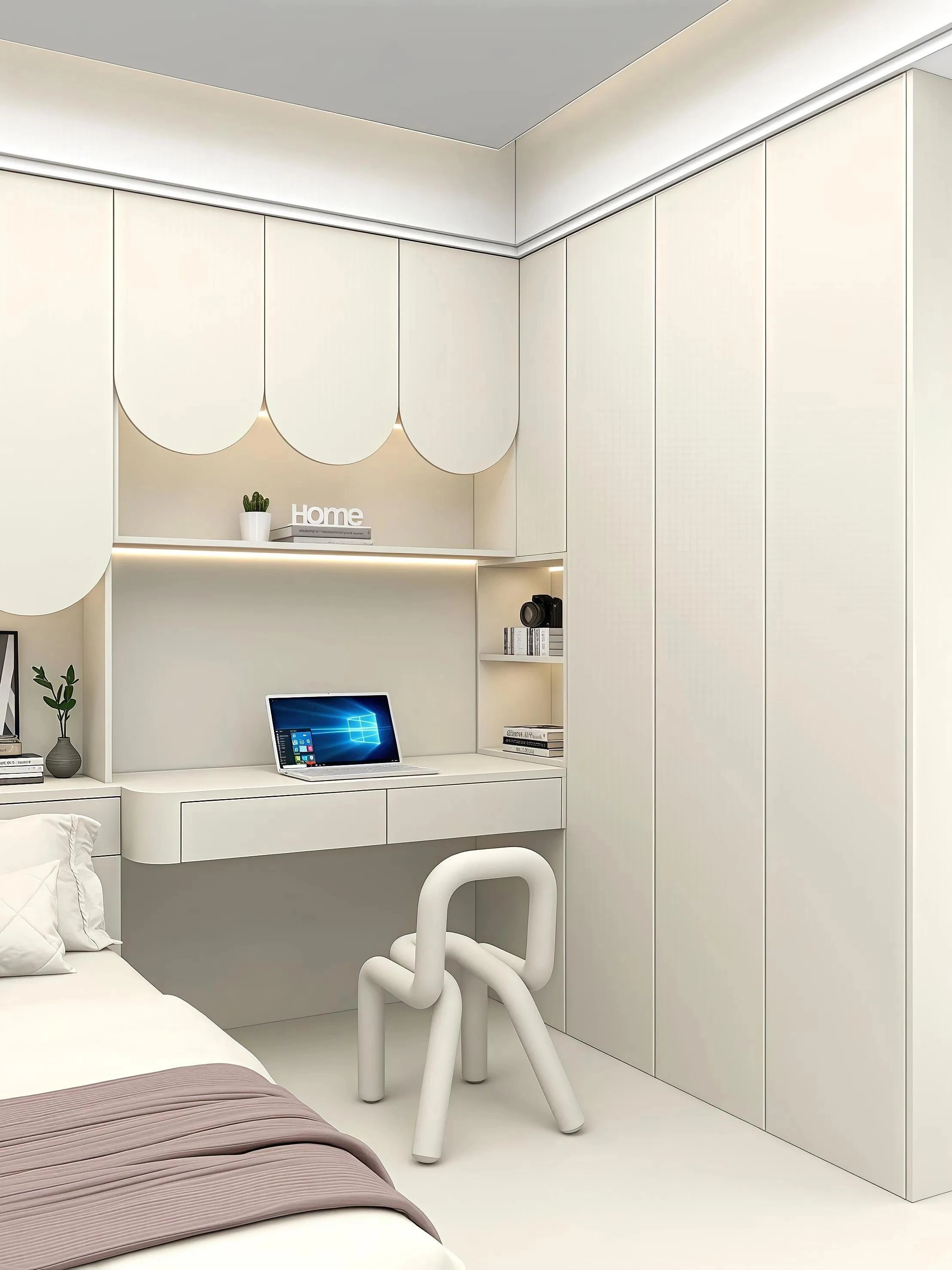 给小户型做一些参考，8㎡儿童房，书桌衣柜一体设计 - 万事屋 | 生活·动漫·娱乐综合社区-银魂同好聚集地