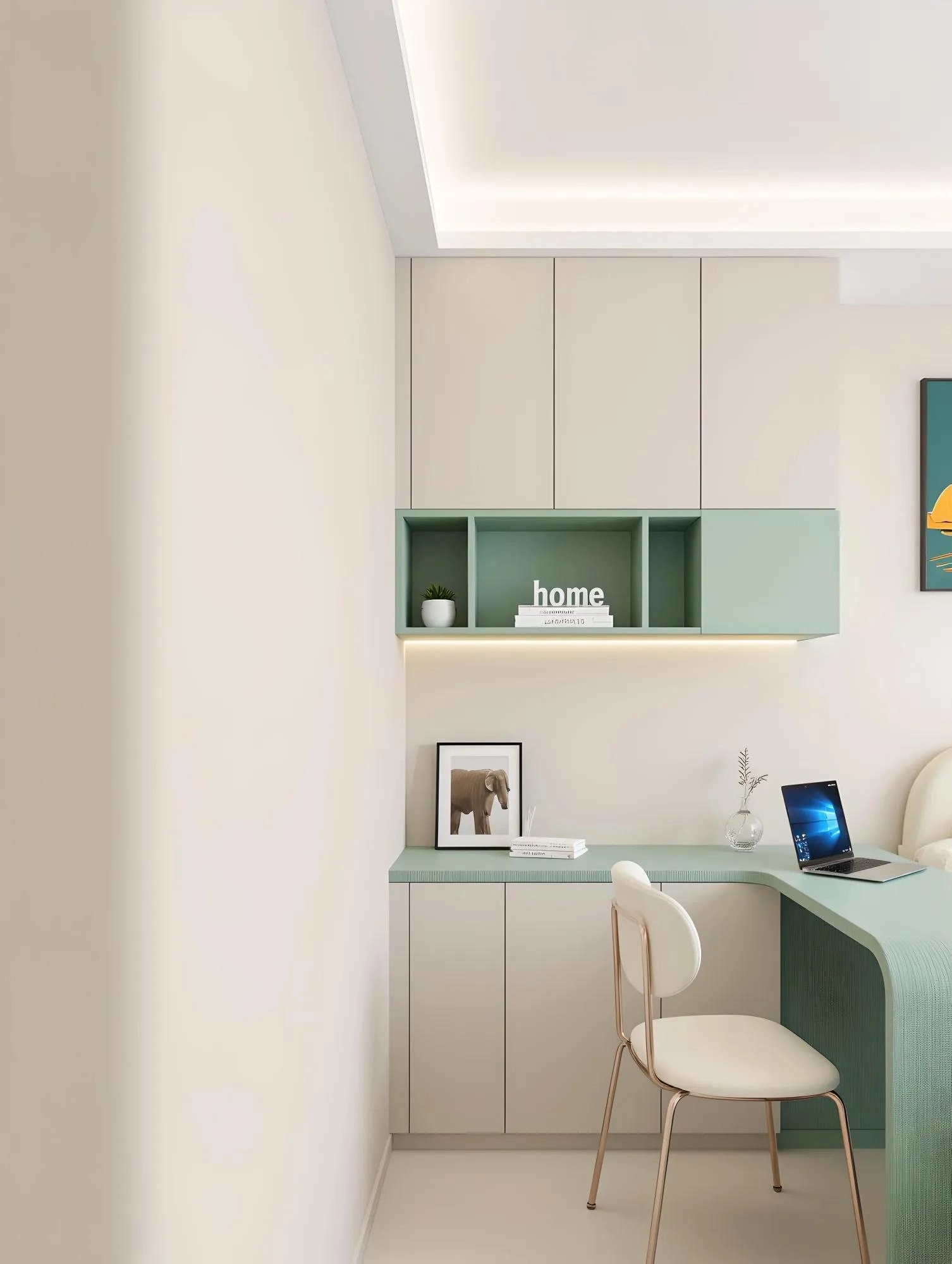 给小户型做一些参考，8㎡儿童房，书桌衣柜一体设计 - 万事屋 | 生活·动漫·娱乐综合社区-银魂同好聚集地