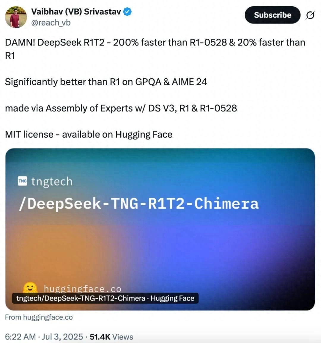 DeepSeek R2还没来，野生DeepSeek R1T2火了 - 技术宅银魂 - 科技改变生活 - 万事屋 | 生活·动漫·娱乐综合社区-银魂同好聚集地