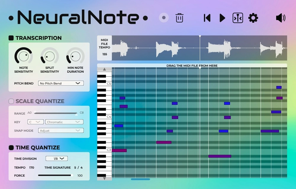 NeuralNote：免费开源的音频转MIDI神器，音乐制作从未如此简单 - 软件交流银魂 - 科技改变生活 - 万事屋 | 生活·动漫·娱乐综合社区-银魂同好聚集地