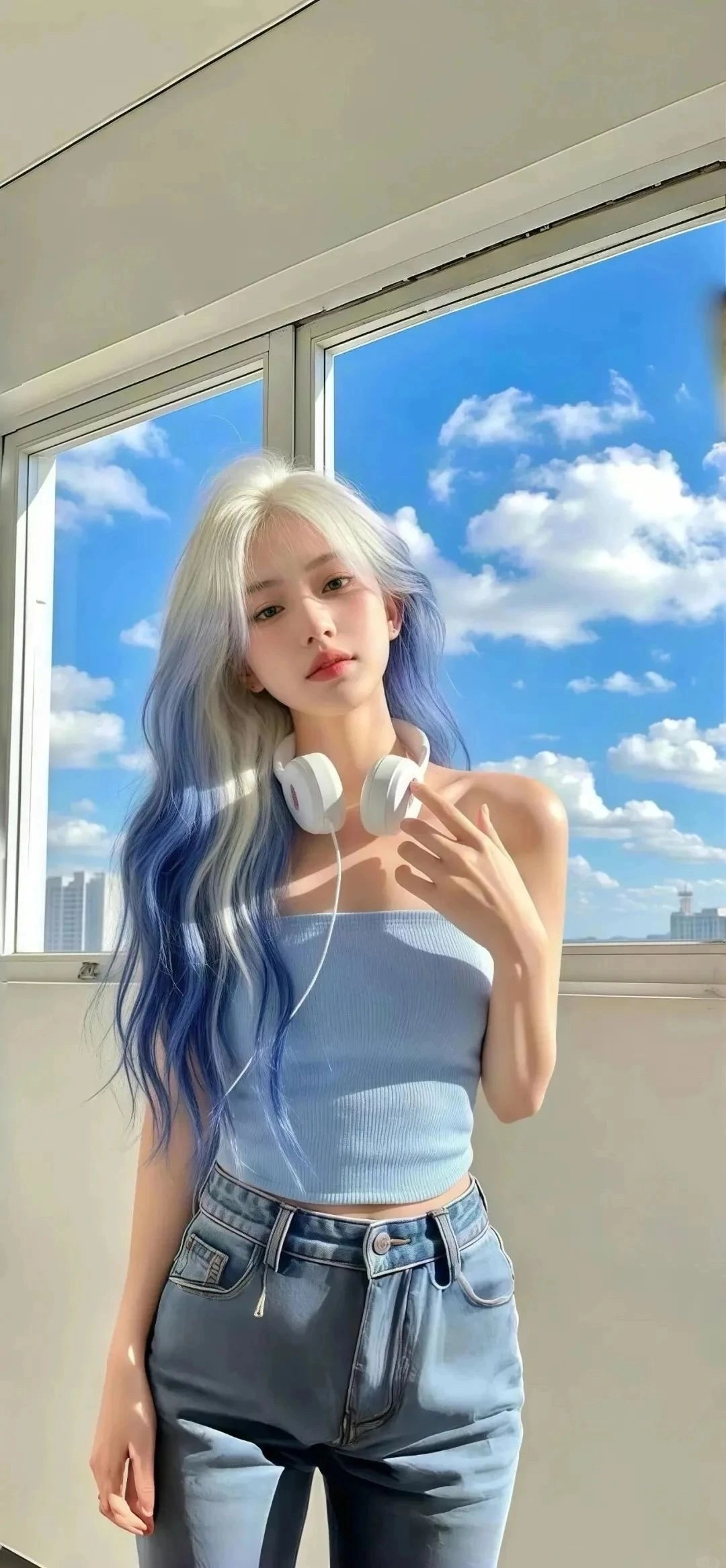 分享几张长发飘飘又似水年华的美女手机壁纸