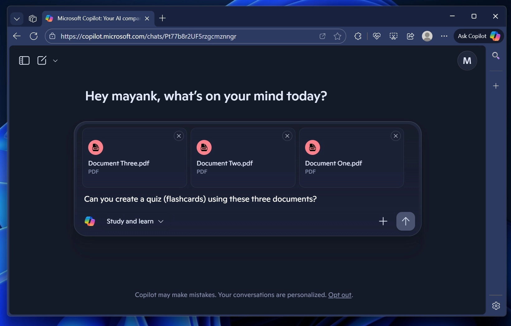 Microsoft Copilot网页版获得免费的ChatGPT的多文件分析功能