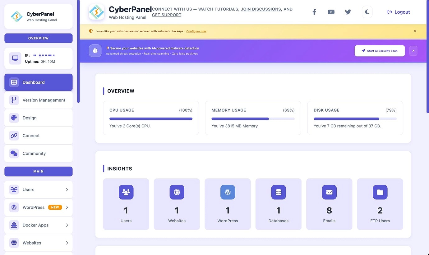 万事屋的CyberPanel安装使用远程数据库的成功方案（亲测有效） - 技术宅银魂 - 科技改变生活 - 万事屋 | 生活·动漫·娱乐综合社区-银魂同好聚集地
